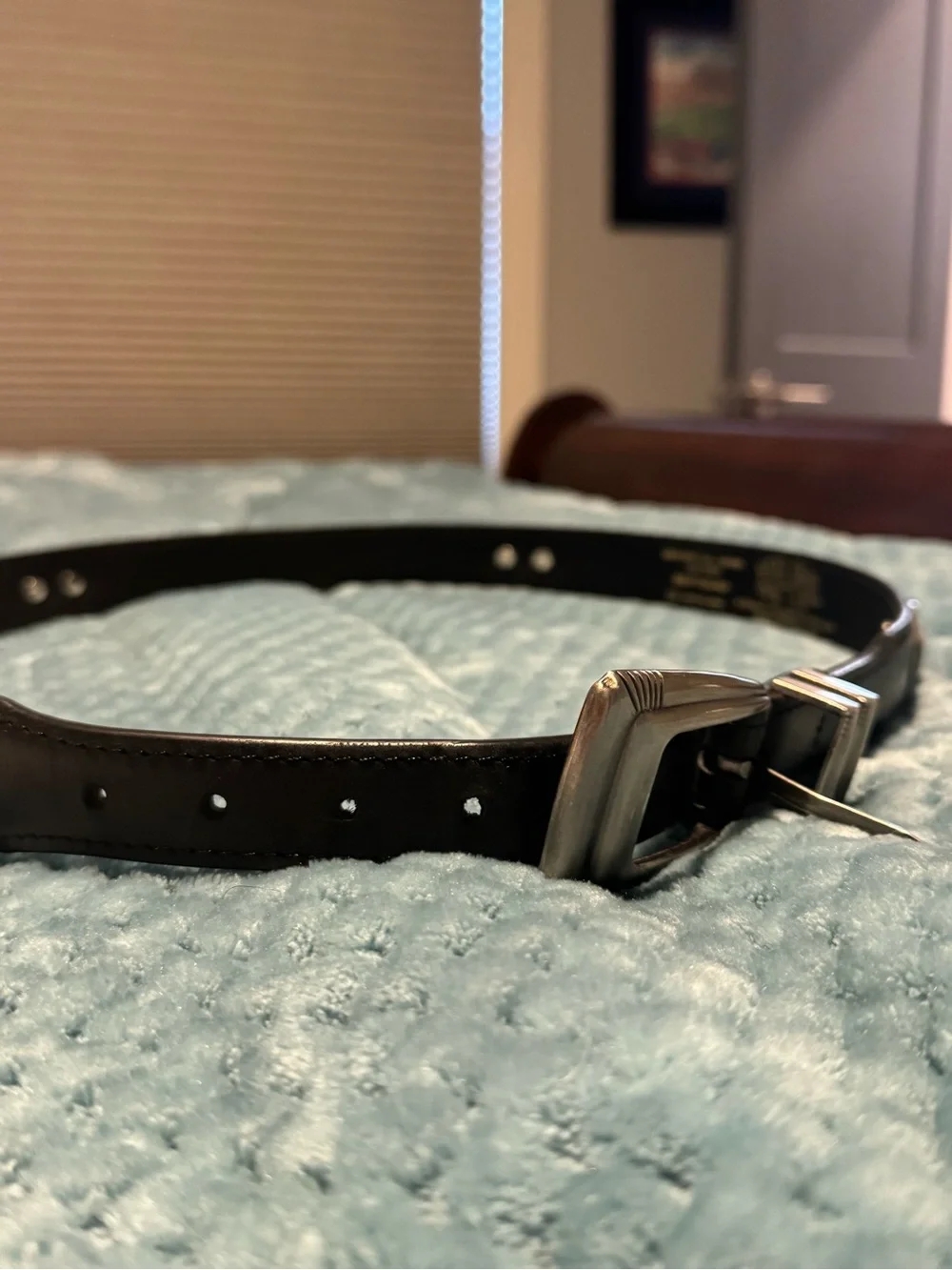 Black Leather Ole Miss Men's Belt